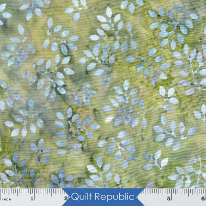 Hofman Bali Batiks  Seed to Blossom Lavender Leaf Sprigs