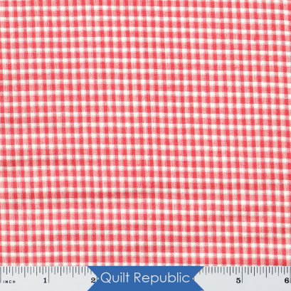 Moda Fabrics  Northport Silky Woven  Red Micro Check