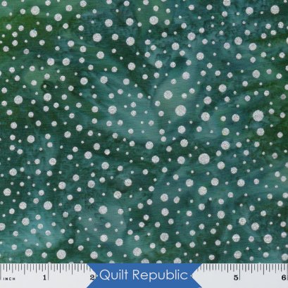 ผ้าลายจุดสีเขียว