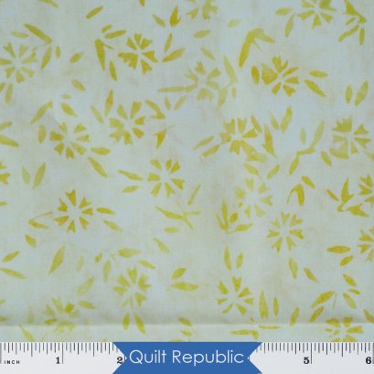 Robert Kaufman Artisan Batiks Petite Pastels Flowers Lemon