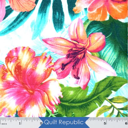 Timeless Treasures Fabrics Novelty Tropical Flowers and Foliage
