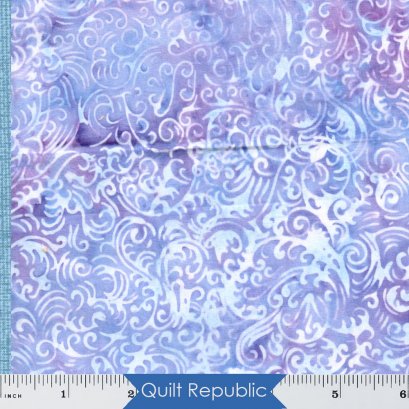 Timeless Treasures Fabrics Fantacy Tonga Batiks Paisley Leaves Purple