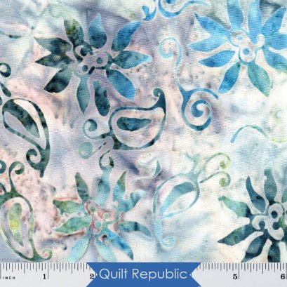 Timeless Treasures Fabrics Tonka Batiks Mountain Meadow Stone Clematis