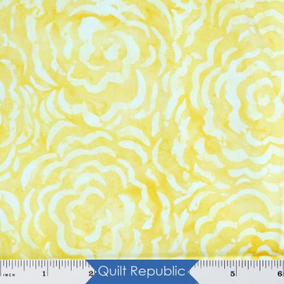Timeless Treasure Fabrics Tonga Batiks Splash Brightside Large Roses Sun