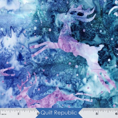 Timeless Treasures Fabrics Tonka Batiks Frost Tonka Batiks Winter Reindeer