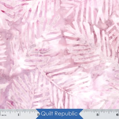 Wilmington Batiks Off Tropical Pink Palm Frond