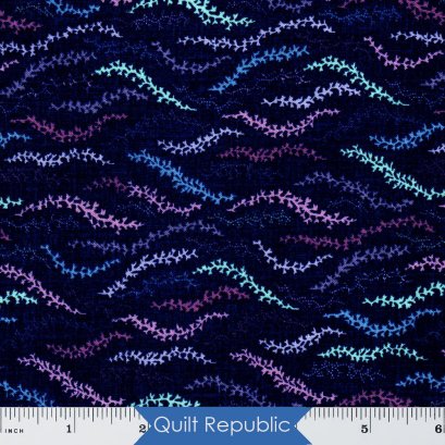 Wilmington Prints Purple Majesty Dark Purple Scattered Vines