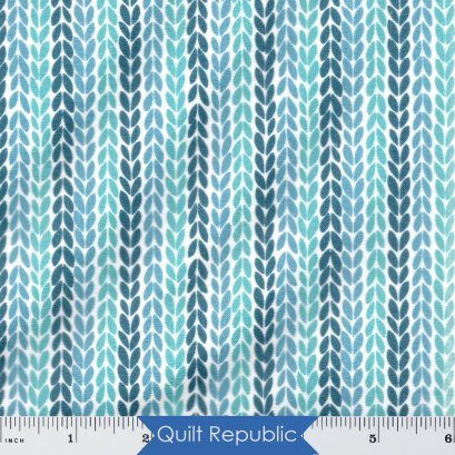 Windham Fabrics Clover &amp; Dot Leaf Stripe Denim