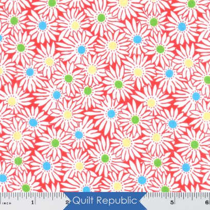 Windham Fabrics Garden Party Pop Daisy Red