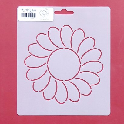 Quilting Creation Stencil Feather Circle 5"