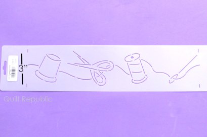 Quilting Creation Stencil Thimbles and Threads 3 Inches