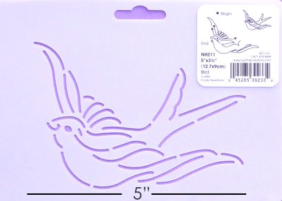 Quilting Creation Stencil Bird 5 Inches