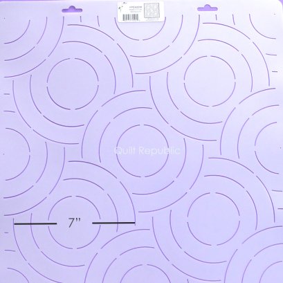 Quilting Creation Stencil Modern Circle Background 7 Inches