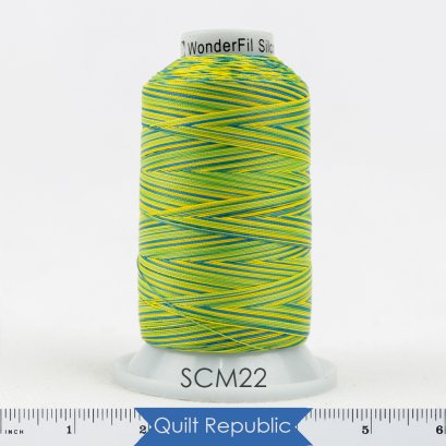 Wonderfil Threads Silco Blue/Yellow/Green