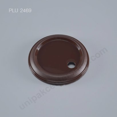 ฝาฉีด PP สีน้ำตาล ปิดถ้วย  PP แข็ง 16-22 ออนซ์