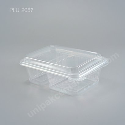กล่องอาหาร 2 ช่อง PPN (750ml.) + ฝาในตัว