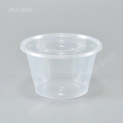 กล่องอาหารกลม PP ใส 1,000 cc + ฝา (EICI)