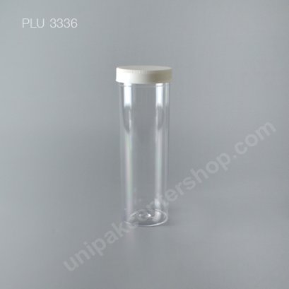 กระบอก แข็งใส 580 ml + ฝาขาว (Cylinder Hard Plastic Case) NO0748