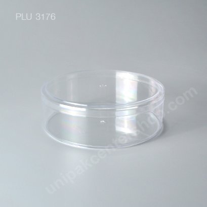 กล่องแข็งใสกลม+ ฝา (Round Hard Plastic Case) C-0598
