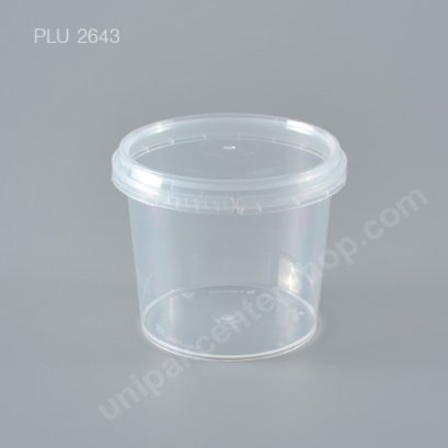 กล่อง Safety Seal กลม PP + ฝาใส (265 ml)