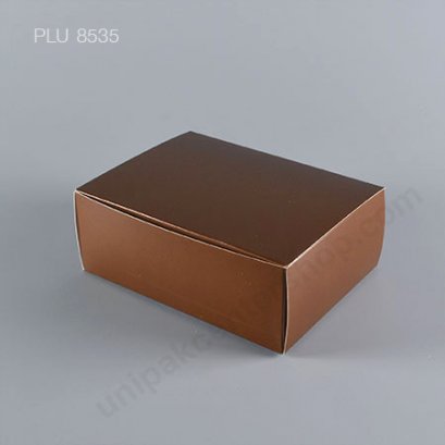 กล่องเค้ก กระดาษ 12x16x6cm สีช็อคโกแลต