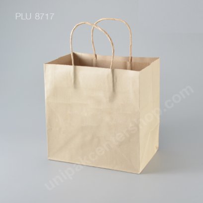 ถุงกระดาษหูเกลียวน้ำตาล 23x15x23.5 cm