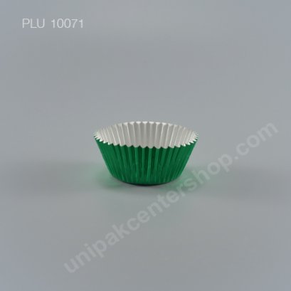 กระทงกระดาษฟอยล์ 7.3x5x3.2 cm (Green Foil Paper Cupcake Liner) (3219 GREEN)
