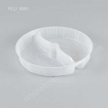 พลาสติก PP ชั้นแบ่ง 2 ช่อง (ใช้กับถ้วยกลม 1100 ml)