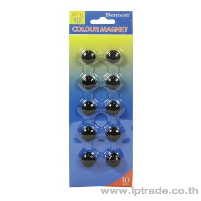 เม็ดแม่เหล็ก เบนน่อน MT-15 สีดำ (แพ็ค 10 เม็ด)