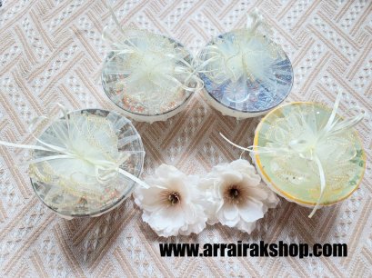 ชามซุปญี่ปุ่น 4.5 นิ้ว ของชำร่วยงานศพประเภทถ้วยชาม พร้อมห่อผ้า