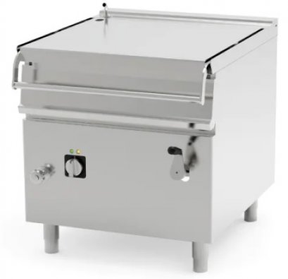 Freestanding 120LT Electric Tilting Bratt Pan With Stainless Steel Tank On Closed Cabinet - Automatic Tilting