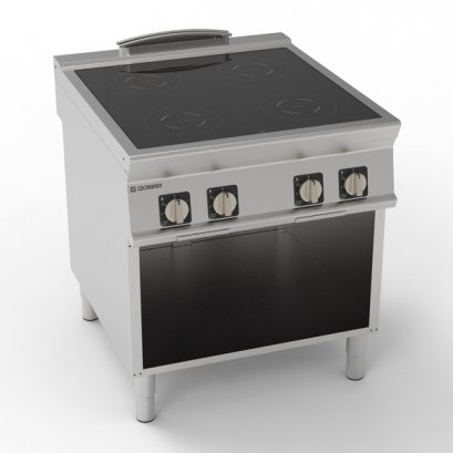 4 Zones Induction Boiling Top Freestanding On Open Cabinet