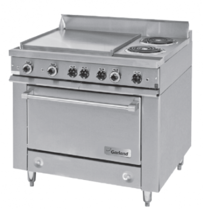 Electric Top with 2 Hot Plate and Oven Below