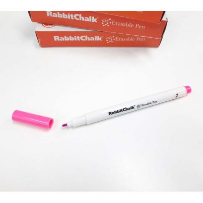 Rabbit Chalk ปากกาเขียนผ้าลบได้ สีชมพู