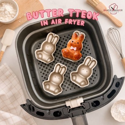 Bunny Butter Tteok พิมพ์เทฟล่อนน้องกระต่าย 4 ชิ้น