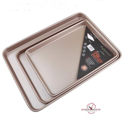ถาดอบ เทฟลอน 3 ขนาด Teflon Trays Chefmade