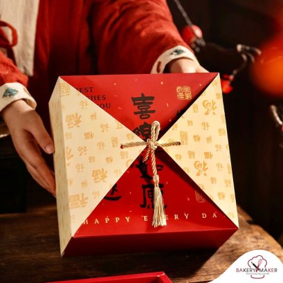 กล่องกระดาษ 2 ช่อง พร้อมถุงหูหิ้ว 1 ใบ