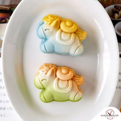 แม่พิมพ์กดขนมเปี๊ยะ/ชีสทาร์ต น้องม้า ตรุษจีน 1 ลาย ขนาด 40-50 กรัม