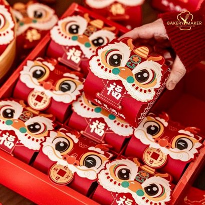 กล่องคุกกี้ลายมังกร 6 ใบ