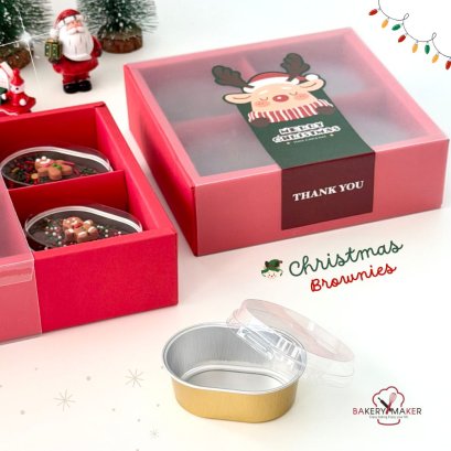 ถ้วยฟอยล์ขนาดมินิพร้อมฝา 20 ใบ