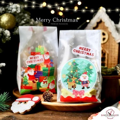 ถุงพลาสติกใส่ขนม X'mas 20 ใบ