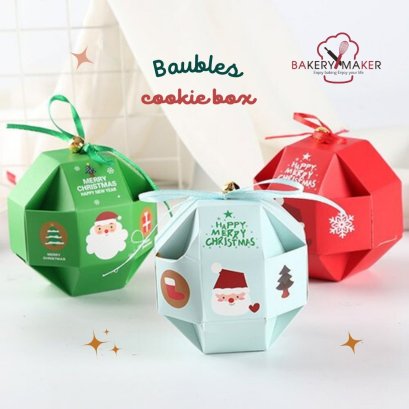 กล่องคุกกี้ Baubles กลม 9 ใบ