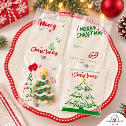 ถุงซีลคละ 4 ลายคริสต์มาส Christmas ขนาด 7 x 10 ซม. 50 ใบ