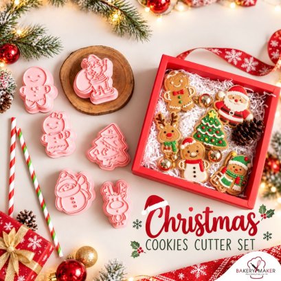 X'mas cookies cutter set เซ็ทพิมพ์กดคุ้กกี้ 6 ชิ้น