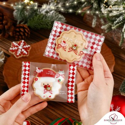 ถุงซีลคละ 2 ลายคริสต์มาส Christmas ขนาด 7 x 10 ซม.  50 ใบ