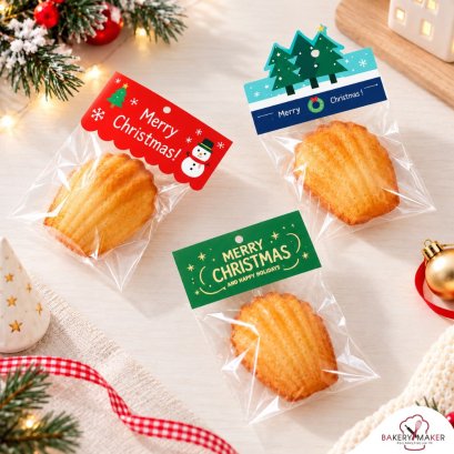 เซ็ทถุงซีลใสพร้อมหัวถุง X'mas คละ 3 แบบ
