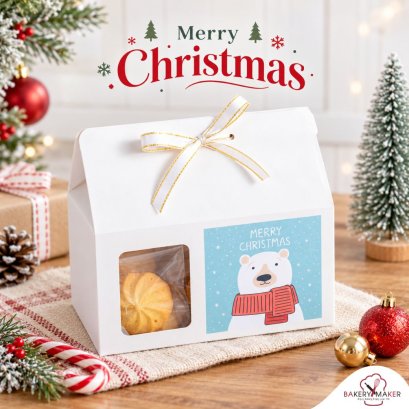 สติกเกอร์ X'mas หมีขาว 12 ดวง
