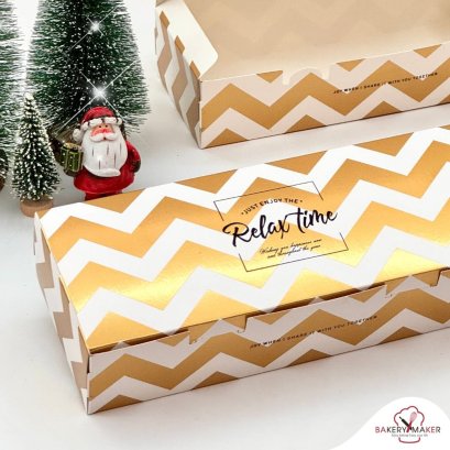 กล่องกระดาษพิมพ์ลายสีทอง Relex Time 5 ใบ