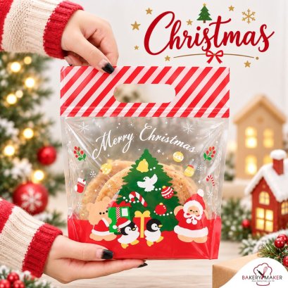 ถุงซิปลาย Merry Christmas (10 ใบ)