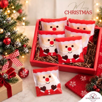 ถุงฝากาว Santa Claus ชูแขน (50 ใบ)